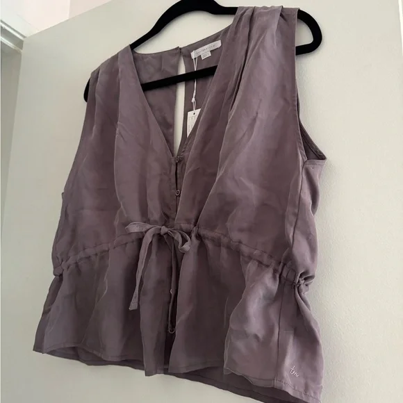 NWT Travis Mathew “Fine Wine Tank” Purple Sleeveless Blouse size Large - Picture 5 of 9